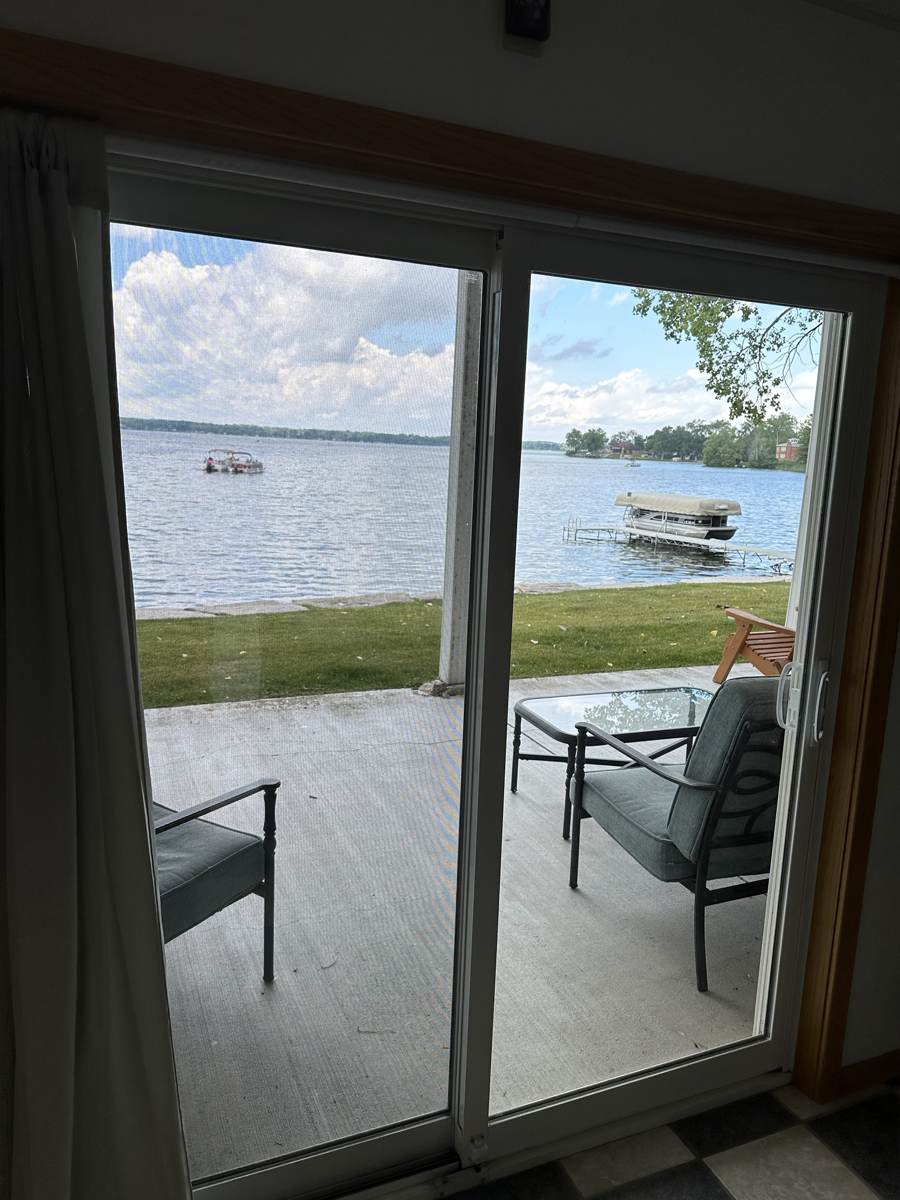 Lakeside patio, just steps from the water