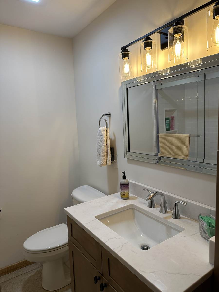 Updated bathroom vanity
