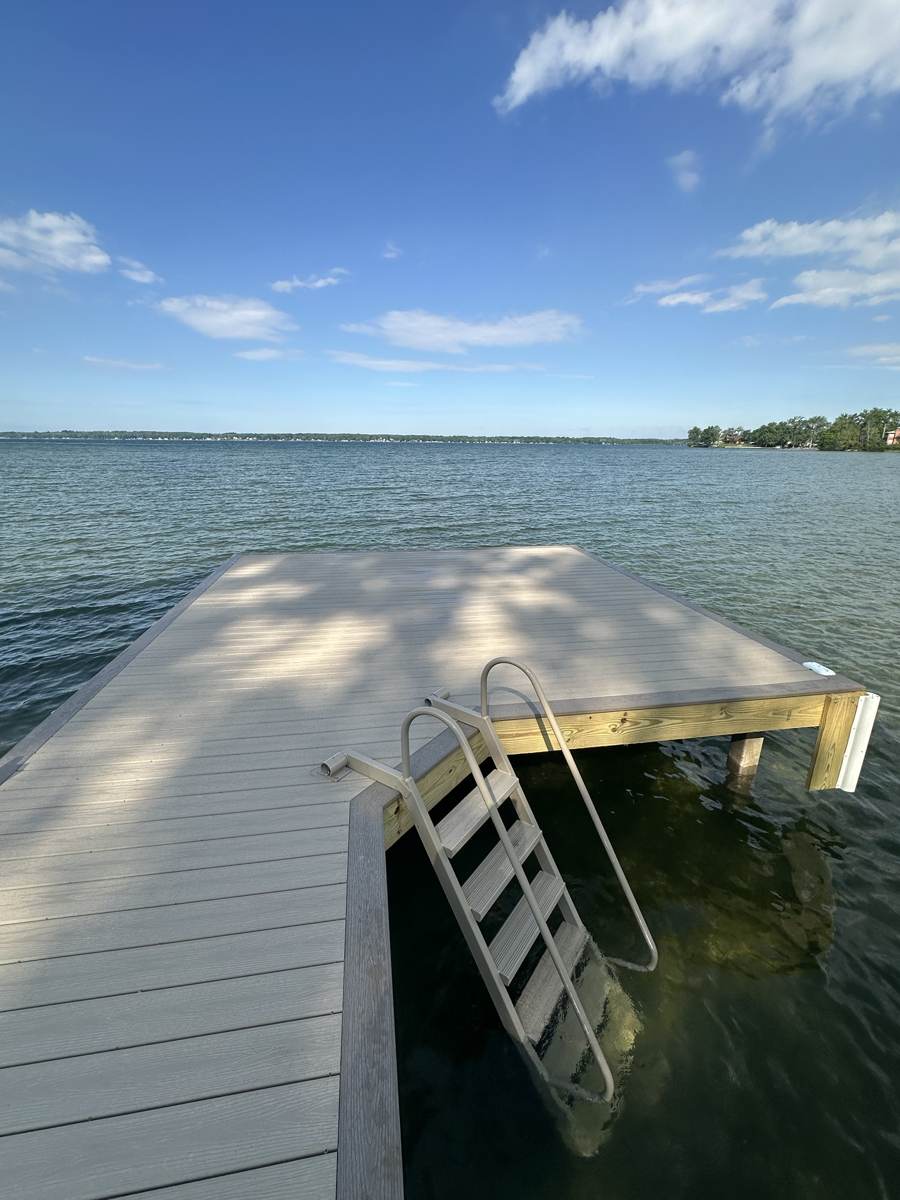 Swim ladder off the end of the dock