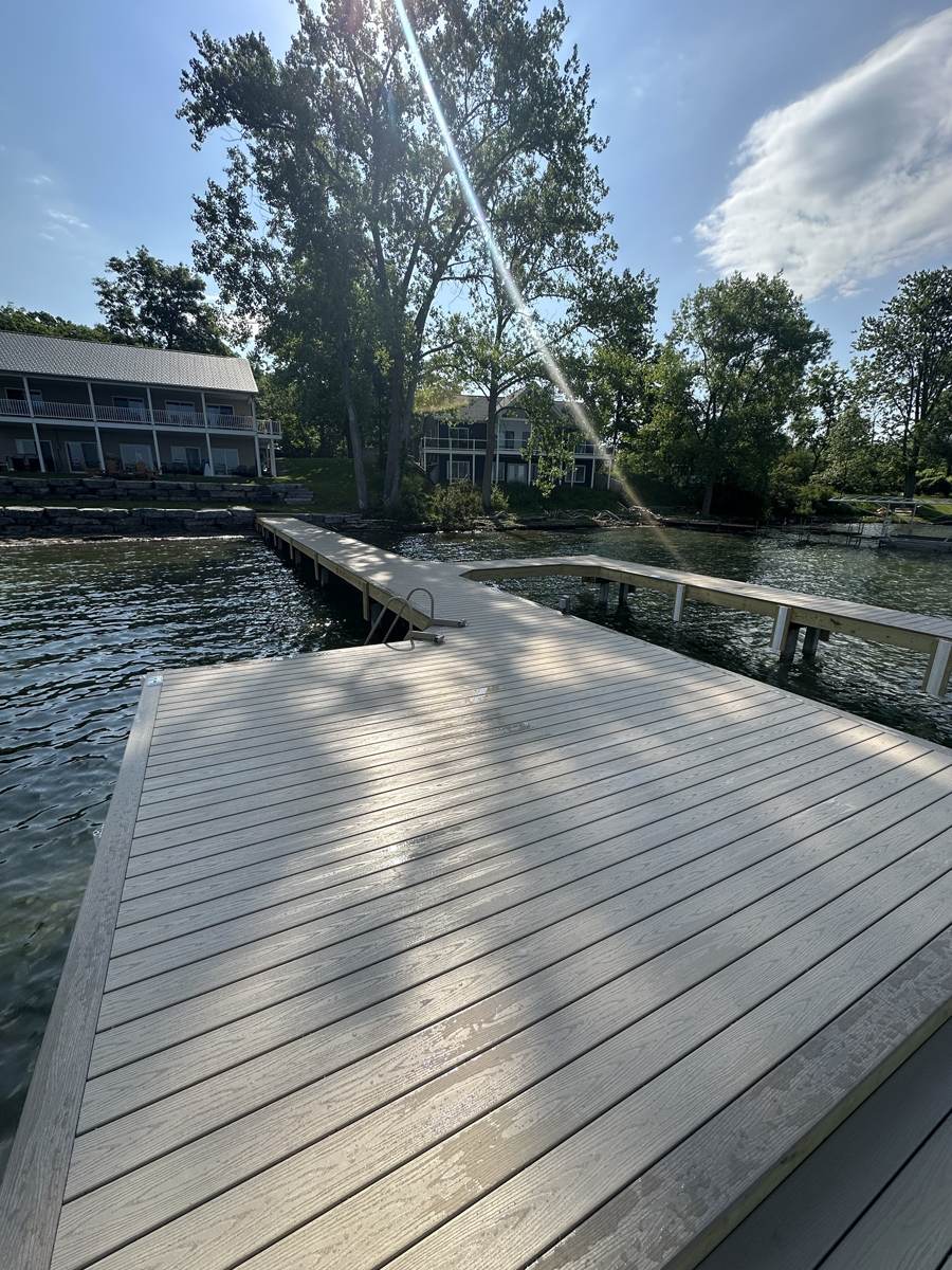 Looking back at the shoreline from the dock