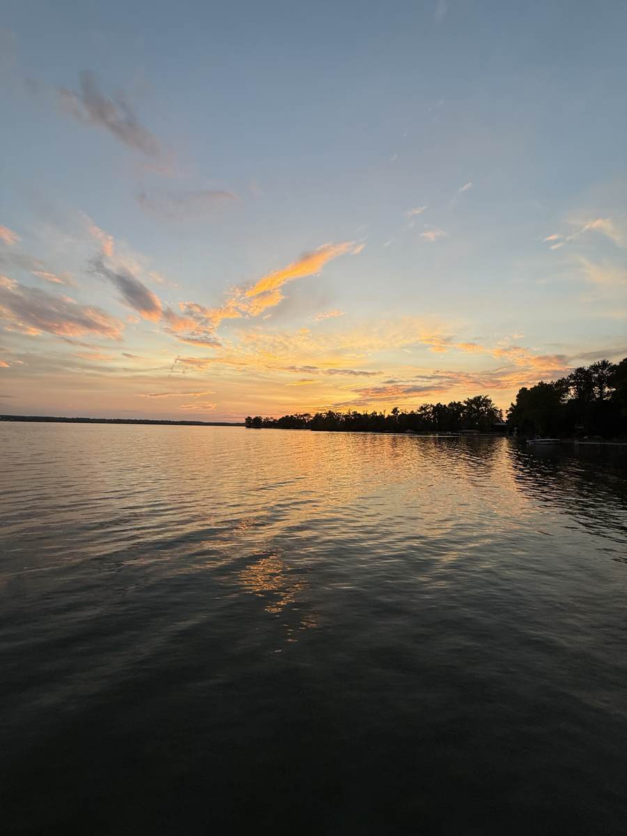 Sunset over the lake
